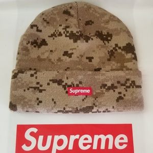 Supreme Tan Digi Camo beanie FW17